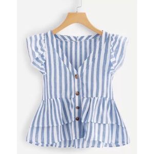 V Neckline Babydoll Top